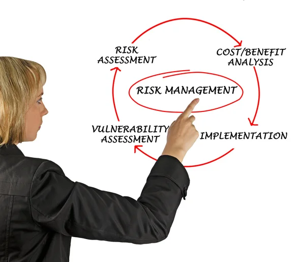 Diagrama de gestión de riesgos — Foto de Stock