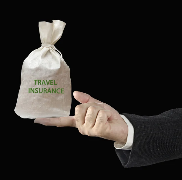 袋与旅游保险 — 图库照片