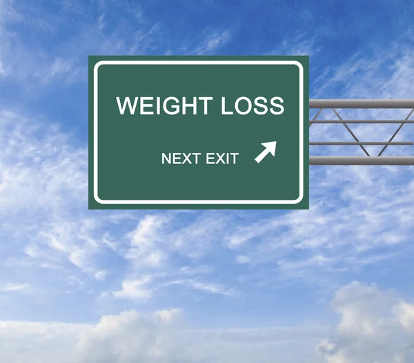 Road sign to weight loss — Stock Photo, Image