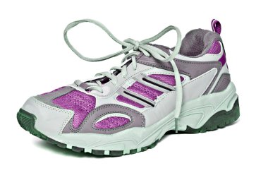 Beyaz arka plan üzerinde izole spor ayakkabı