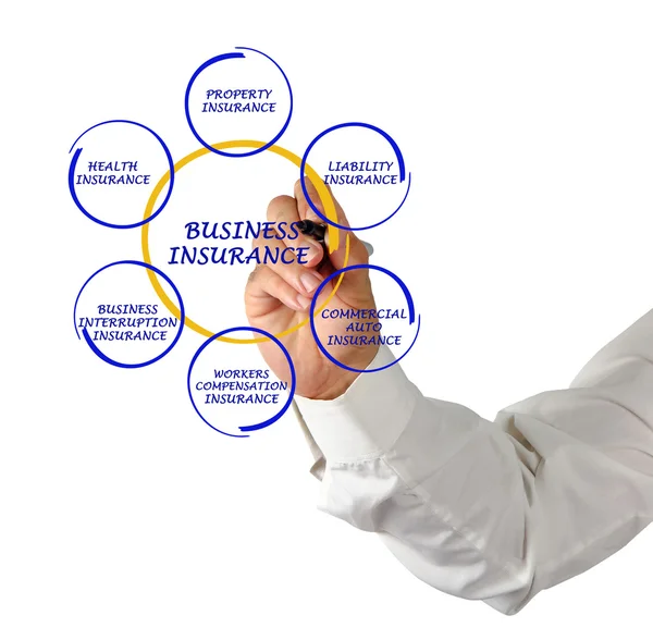 Diagram of business insurance — Stock Photo, Image