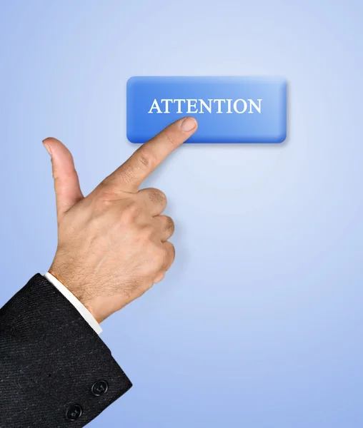 Attention button — Stock Photo, Image