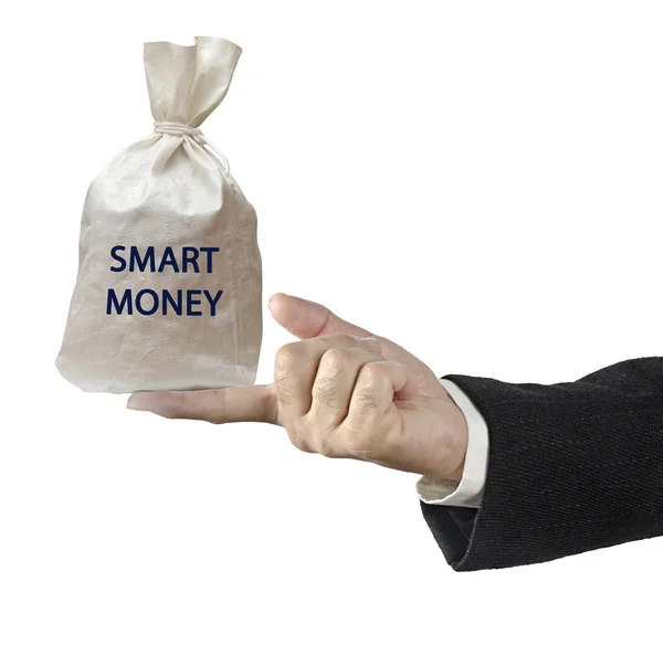 Bag with smart money — Stock Photo, Image