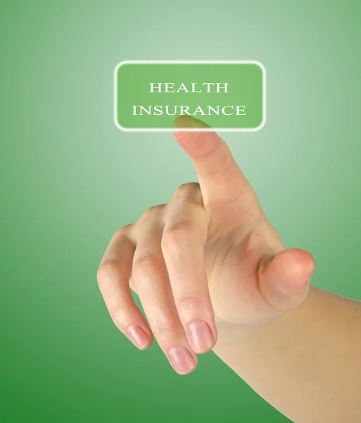 Button for health insurance — Stock Photo, Image