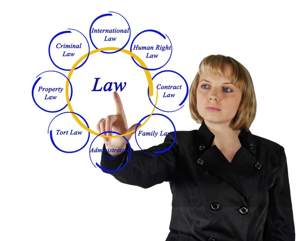 Diagrama de direito — Fotografia de Stock
