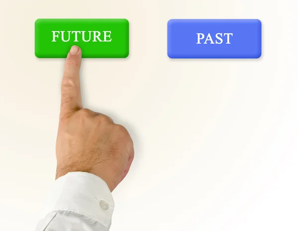 過去と未来のためのボタン — ストック写真