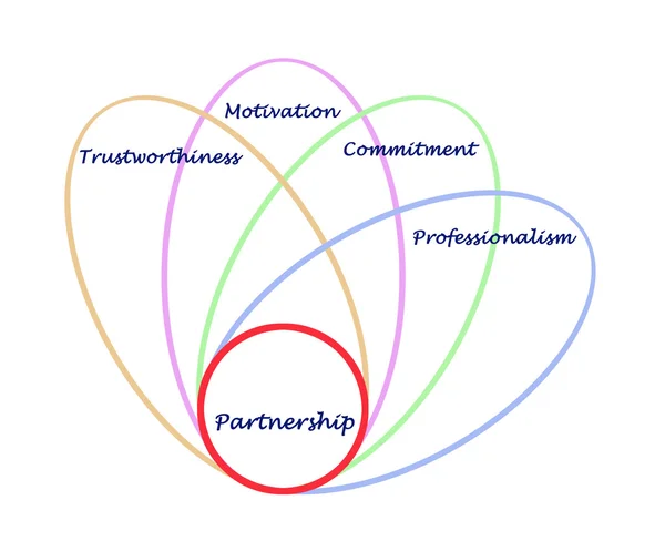 Diagram van partnerschap — Stockfoto