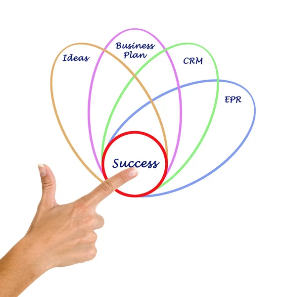 Diagramm des Geschäftserfolgs — Stockfoto