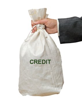 Bag with credit clipart