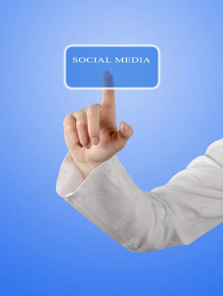 Pulsante per i social media — Foto Stock