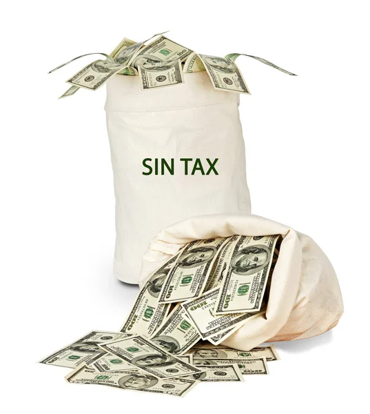 Bag with sin tax — Stock Photo, Image