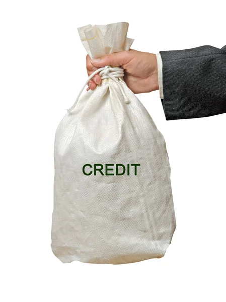 Kredi ile çanta — Stok fotoğraf