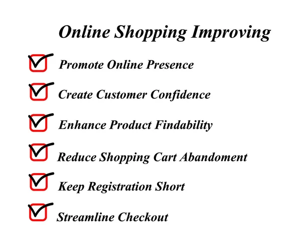 Online nakupování, zlepšení — Stock fotografie
