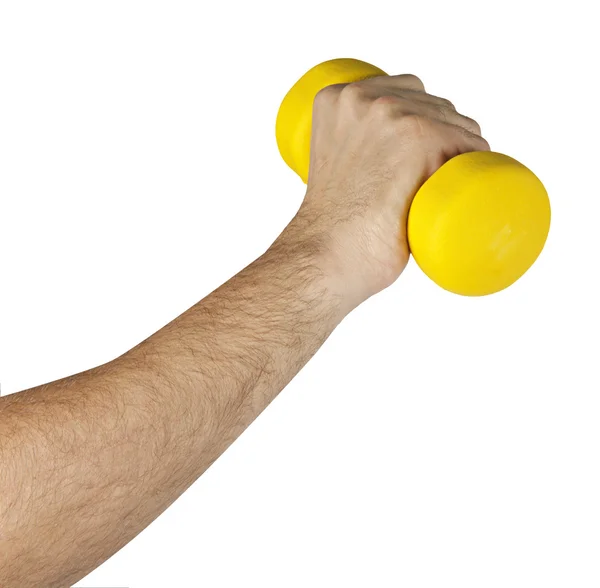 Dumbbell in hand — Stock Photo, Image