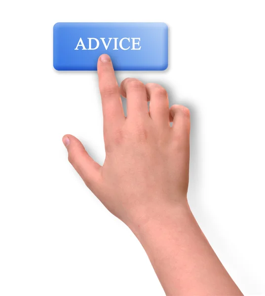 Botão para conselhos — Fotografia de Stock