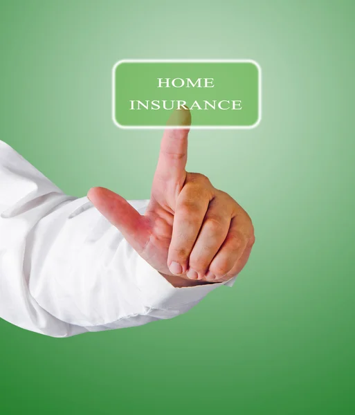 Button for home insurance — Stock Photo, Image