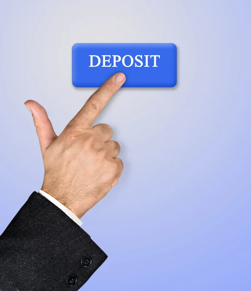 Pulsante per depositi — Foto Stock