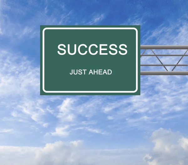 Road sign to success — Stock Photo, Image