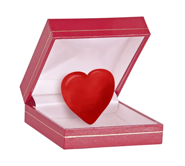Caja de regalo con corazón —  Fotos de Stock