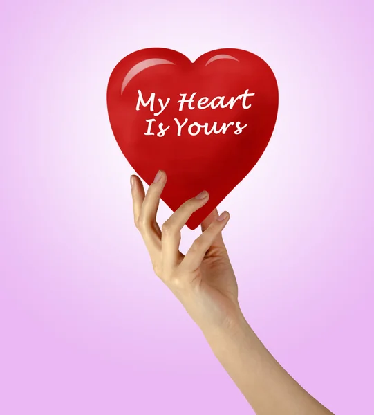Hjärta i handen — Stockfoto