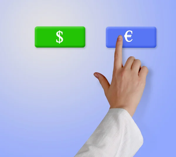 Choise between currencies — Stock Photo, Image