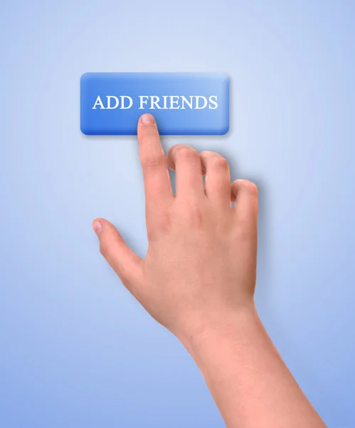 Arkadaş düğme ekleme — Stok fotoğraf