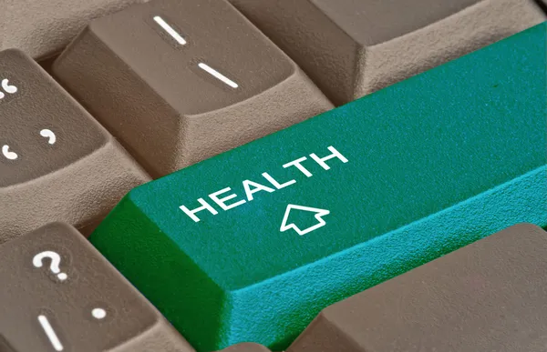 Teclado con tecla caliente para la salud — Foto de Stock