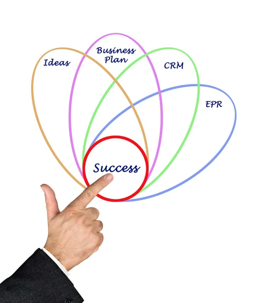 Diagram obchodního úspěchu — Stock fotografie