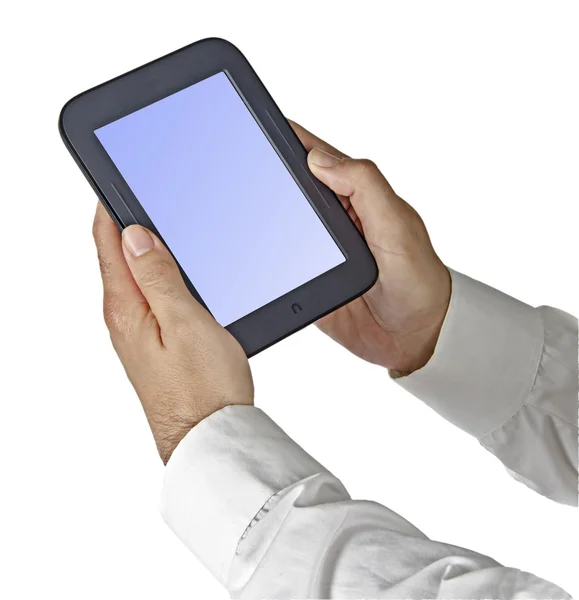 Tablet in de hand — Stockfoto