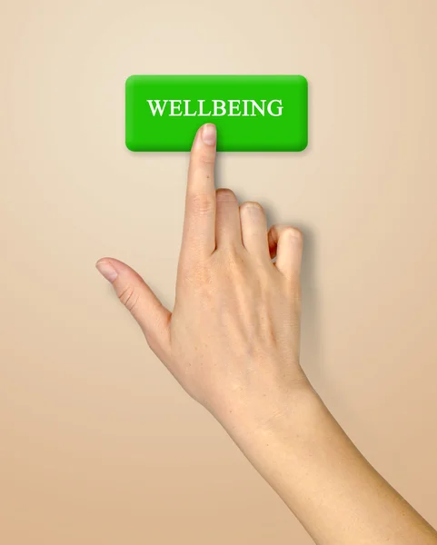 Button for wellbeing — Stock Photo, Image