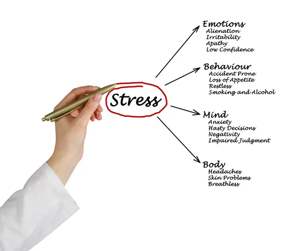 Schema delle conseguenze dello stress — Foto Stock