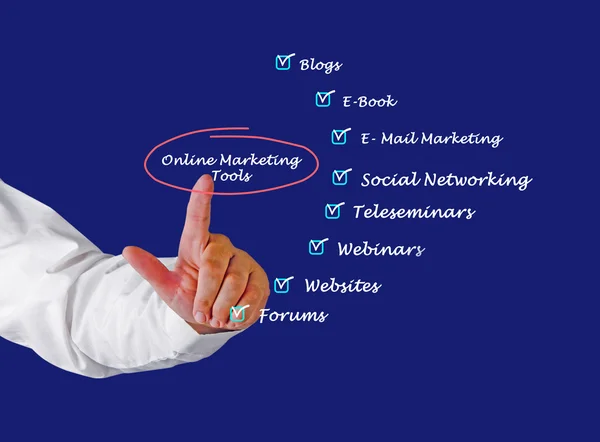 Herramientas de marketing online — Foto de Stock