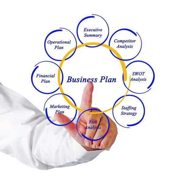 Diagram of business plan — Stock Photo, Image