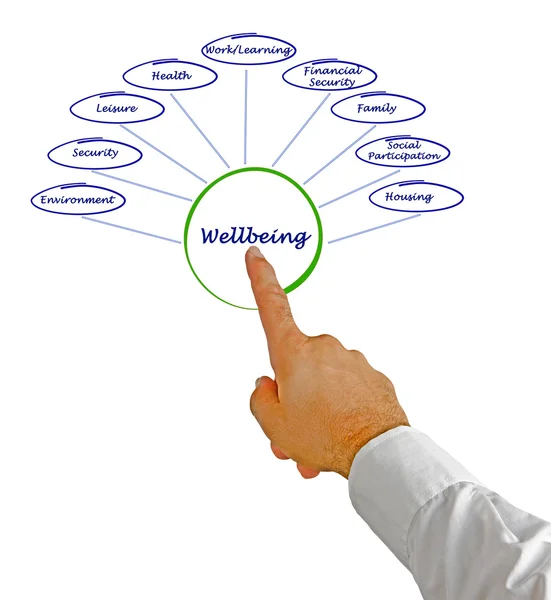 Diagram of wellbeing — Stock Photo, Image