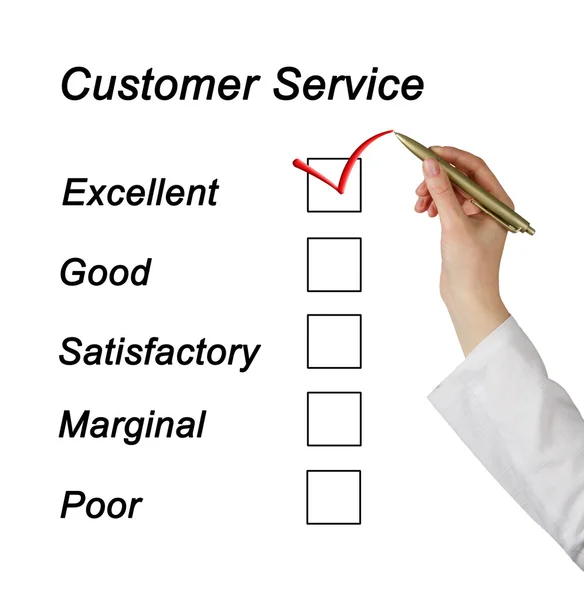 Оценка обслуживания клиентов — стоковое фото