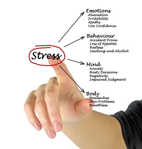 Diagram of stress consequences — Stock Photo, Image