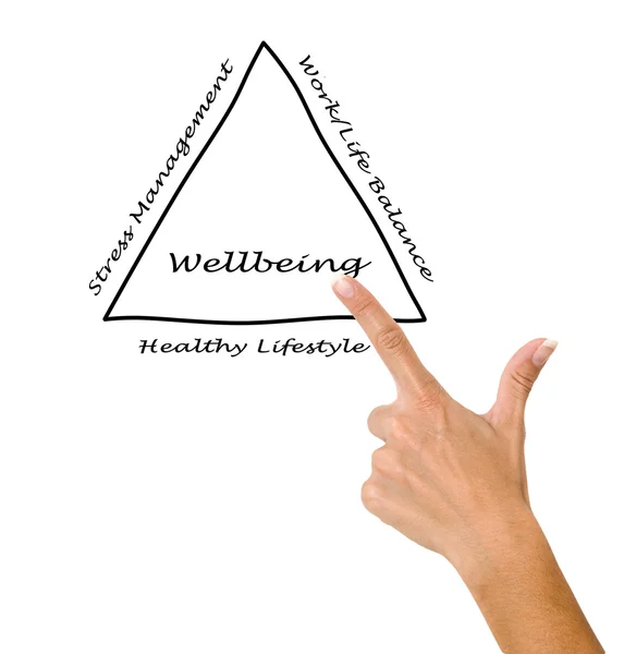 Diagram of wellbeing — Stock Photo, Image