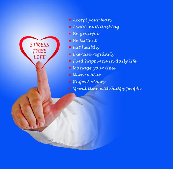 Stress free lifestyle tips — Stock Photo, Image