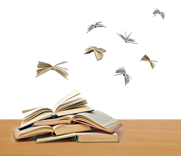 Flying books — Stock Photo, Image