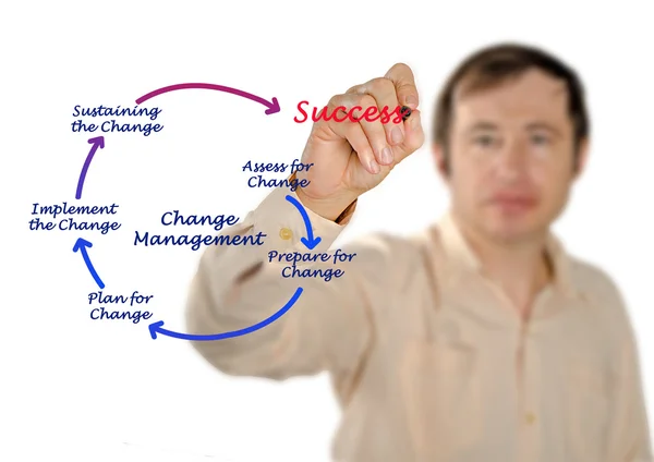 Diagram of change management — Stock Photo, Image