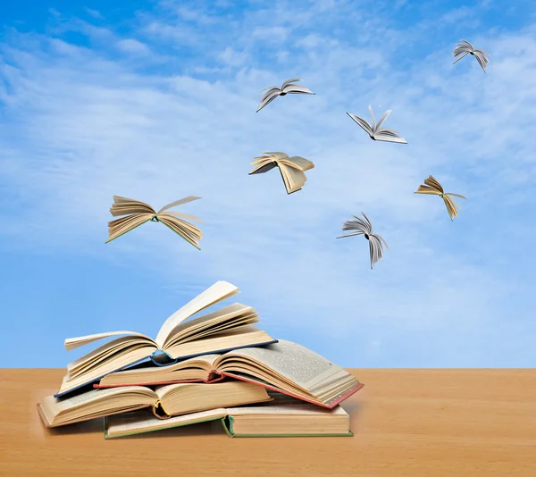 Libros voladores — Foto de Stock
