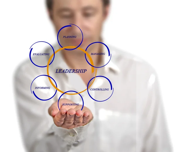 Diagram of leadership qualities — Stock Photo, Image