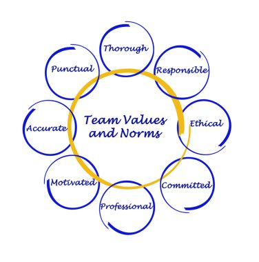 team values and norms clipart
