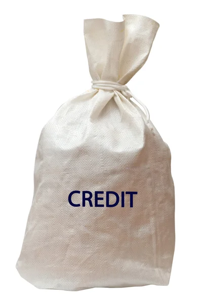 Bag with credit — Stock Photo, Image