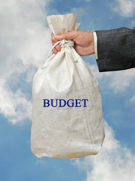 Hand med budget — Stockfoto