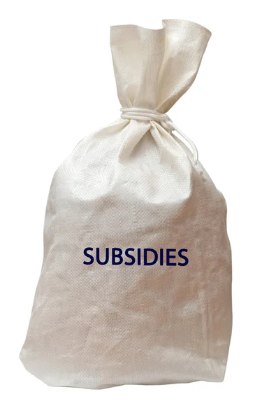 Bag with subsidies — Stock Photo, Image