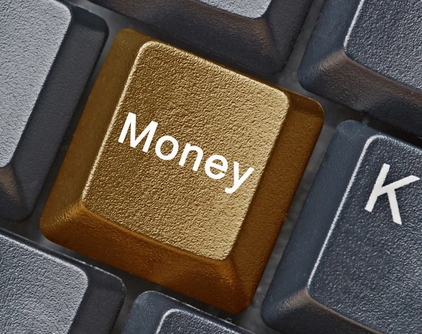 Keyboard with key for money — Stock Photo, Image