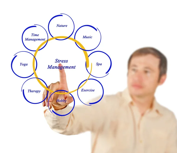 Diagrama del manejo del estrés — Foto de Stock