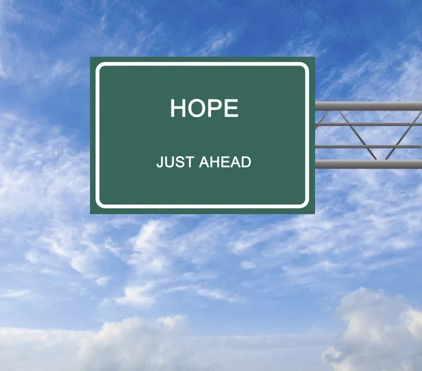 Road sign to hope — Stock Photo, Image