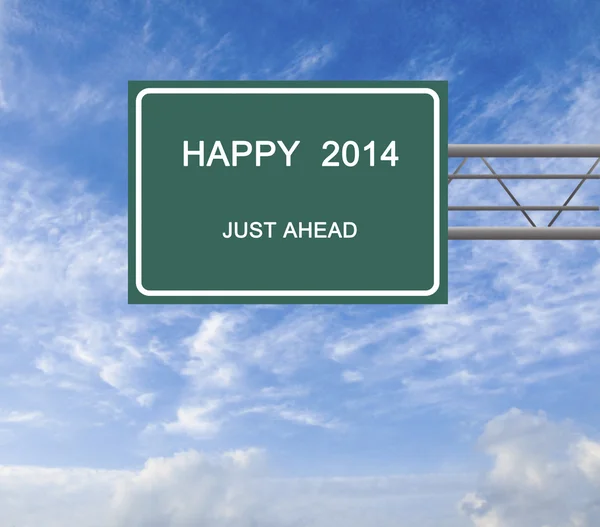 Road sign to new year — Stock Photo, Image